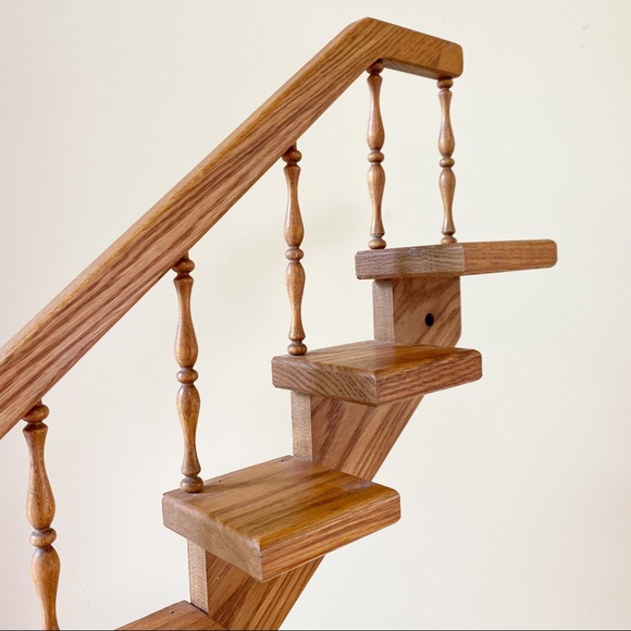 Vintage Wooden Decorative Stair Knick Knack Wall Shelf - Picture 2 of 3
